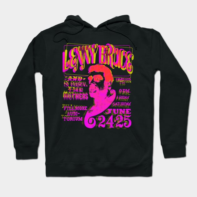 lenny bruce offset graphic Hoodie by HAPPY TRIP PRESS